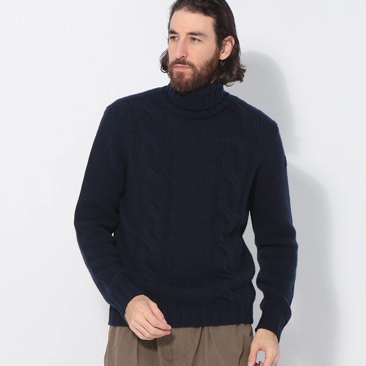 MONCLER（モンクレール） カシミヤ混 ケーブル タートルネック ニット