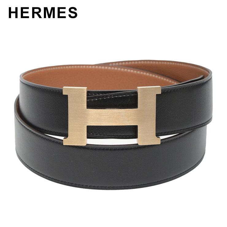 HERMES（エルメス） リバーシブル レザー ピンバックルベルト メンズ