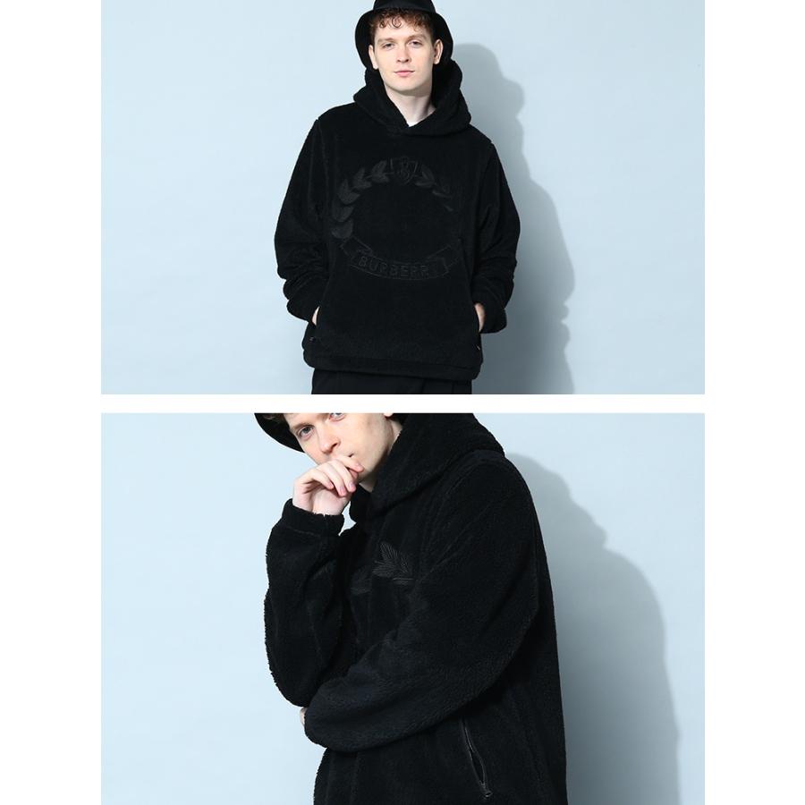 BURBERRY（バーバリー） パーカー フリース ボア メンズ 黒 クロ プル