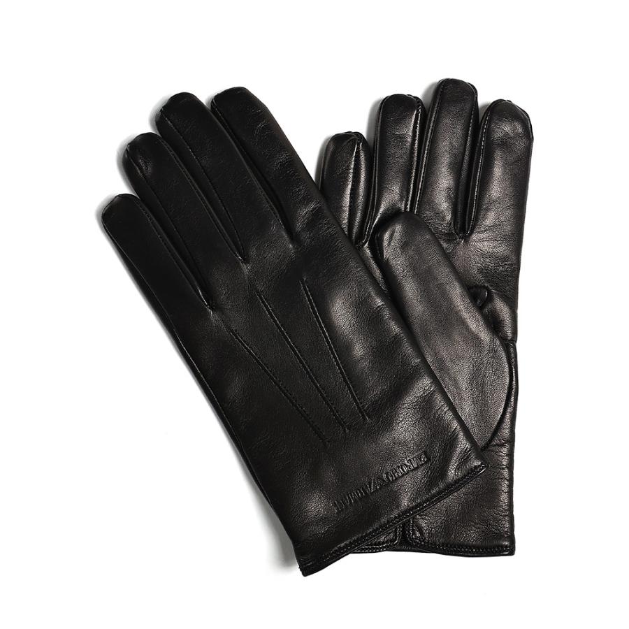 EMPORIO ARMANI エンポリオアルマーニ ラムレザー 裏ウール グローブ