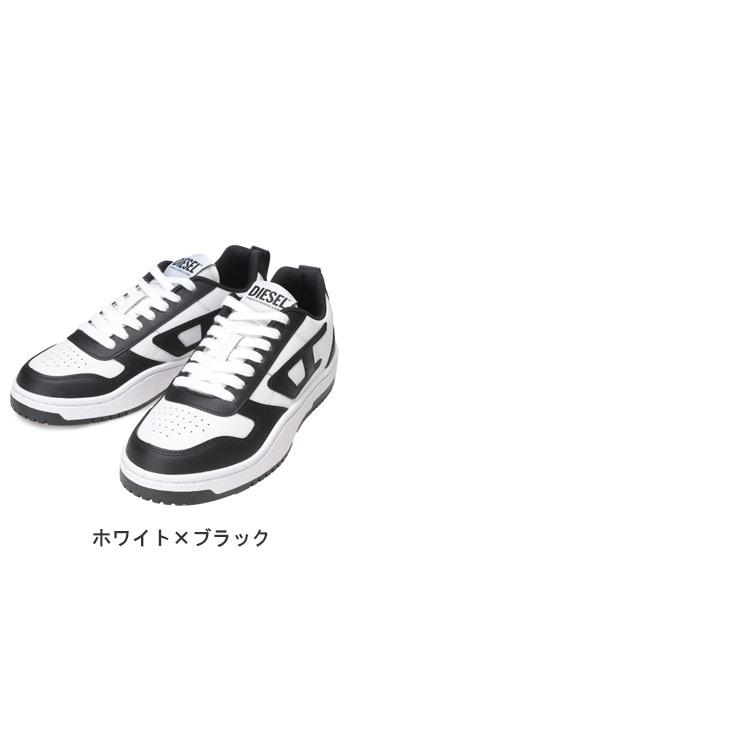 DIESEL（ディーゼル） メンズ レザー ロゴ ローカットスニーカー S