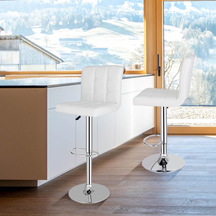 白 2個セット カウンターチェア 昇降式 イス チェア いす 椅子