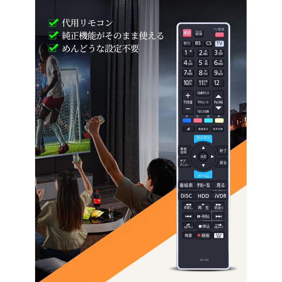 AVTVA RC-R5 maxell iVBLUE 用の レコーダーリモコン アイヴィブルー