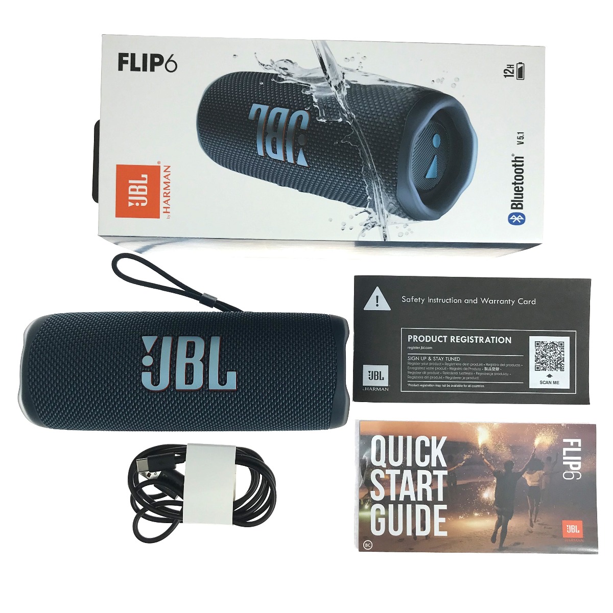 JBL ポータブルウォータープルーフスピーカー JBL Flip 6 JBLFLIP6WHT