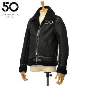 CINQUANTA【チンクアンタ】スタンドカラーダブルライダースジャケット