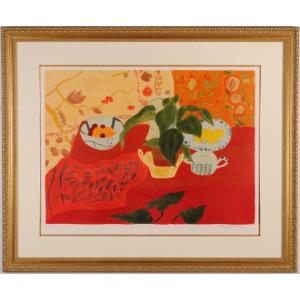 花 絵画 薔薇 アネモネ 静物画 リトグラフ 版画 ピエール