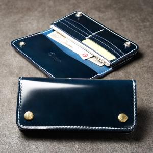 ロングトラッカーズウォレット コードバン 黒 バイカーズウォレット