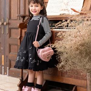 mezzo piano メゾピアノ ドリーミースウィーツ柄ドッキングワンピース