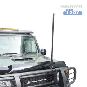 フラッグポール アンテナ ブラックポール 旗 スプリング付き 3フィート