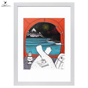 JONAS CLAESSON ジョナスクレアッソン ほりにしVAN A4 額セット 【絵