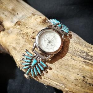インディアンジュエリー バングルウォッチ ターコイズ シルバー925