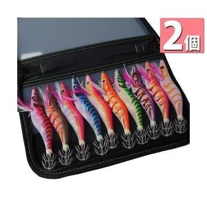 オルルド釣具 エギ 餌木ルアー エギング 10色セット 収納ケース付き