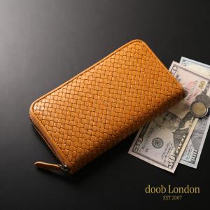 doob London（ドゥーブロンドン） ヌメ革 イントレチャート 長財布