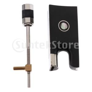 フィドル弓 エボニーフロッグ スクリュー 交換パーツ 4/4 3/4サイズ