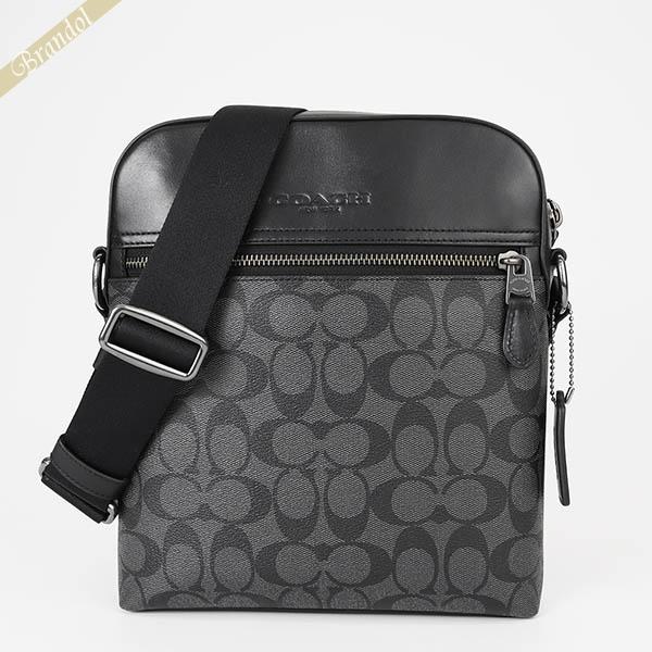 COACH（コーチ） ショルダーバッグ メンズ シグネチャー 縦型 ブラック