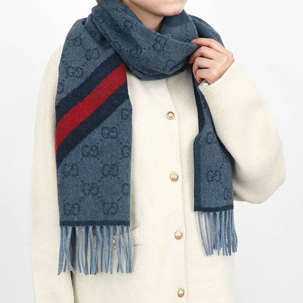 GUCCI（グッチ） ストール メンズ レディース ウール100% GG柄