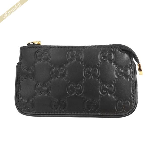 GUCCI（グッチ） 小銭入れ シグネチャー レザー キーリング付き コイン
