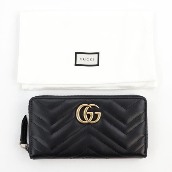 GUCCI（グッチ） 財布 長財布 ラウンドファスナー GGマーモント