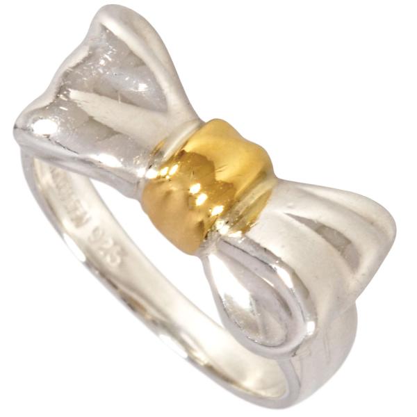 TIFFANY&Co.（ティファニー） リボン リング 指輪 約8号 K18YG 4.1g