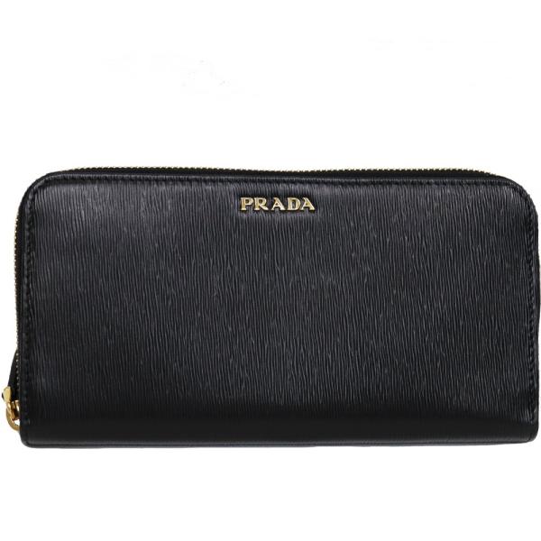 PRADA（プラダ） 【未使用】プラダ ラウンドファスナー長財布 レザー