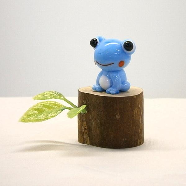 ガラス細工 可愛いかえる インテリア雑貨 ミニチュア 置物【カラフル