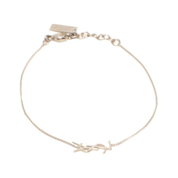 美品 イヴ・サンローラン ブレスレット カサンドラ YSLロゴ レディース