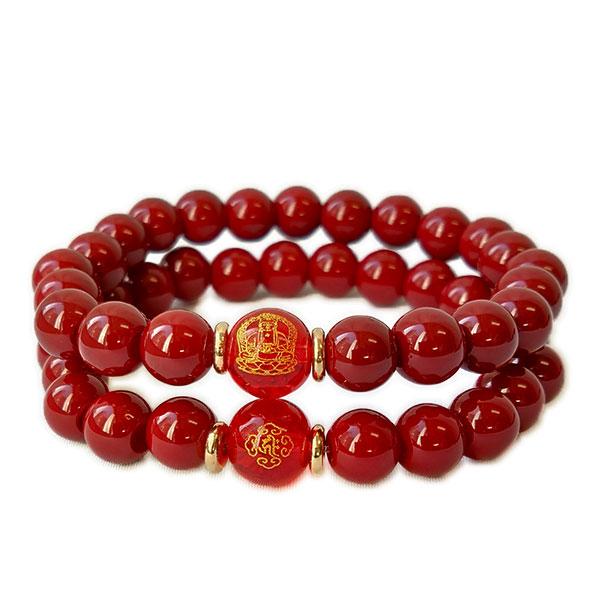 ブレスレット 干支 守り本尊 数珠 辰砂 念珠 十二支 アクセサリー