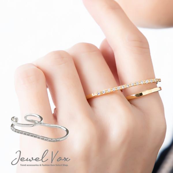 Jewel VOX 指輪 リング レディース 金属アレルギー対応 ダブル