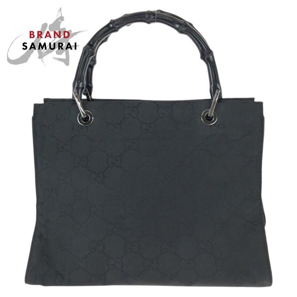 GUCCI（グッチ） バンブー GG柄 ブラック 黒 シルバー金具 ナイロン