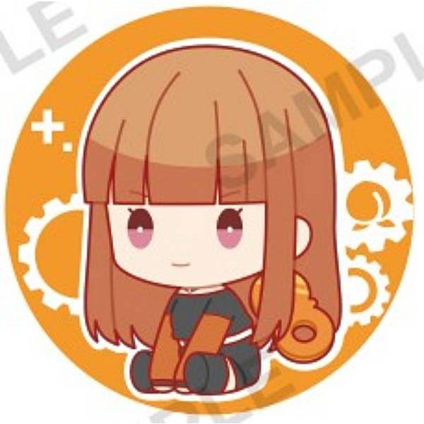 えと】カラフルピーチ ぺたっとねじまき 刺繍缶バッジ : トレカ