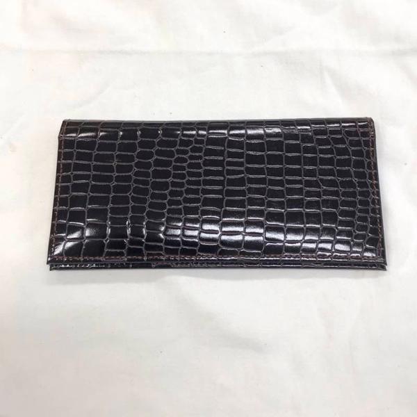 皇居勤労奉仕記念品 クロコダイル 長財布 黒色 つやあり クリック