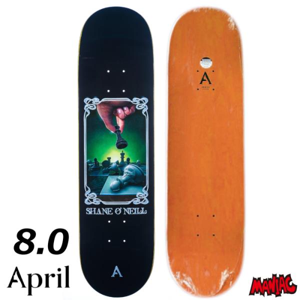 スケボー デッキ 単品 スケートボード 8.0 April エイプリル SHANE O