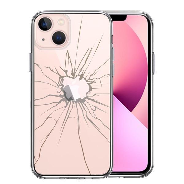 iPhone13 ケース クリアトリックケース 割れたガラス スマホケース
