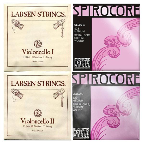 LARSEN & SPIROCORE チェロ弦セット (ラーセン:A,D / スピロコア:S28