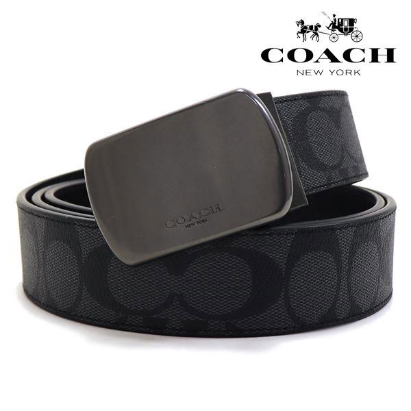 COACH（コーチ） ベルト メンズ COACH Belt リバーシブル仕様 ブラック