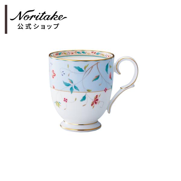 ノリタケ 花更紗 マグカップ(ブルー) ( ギフトボックス入り 青