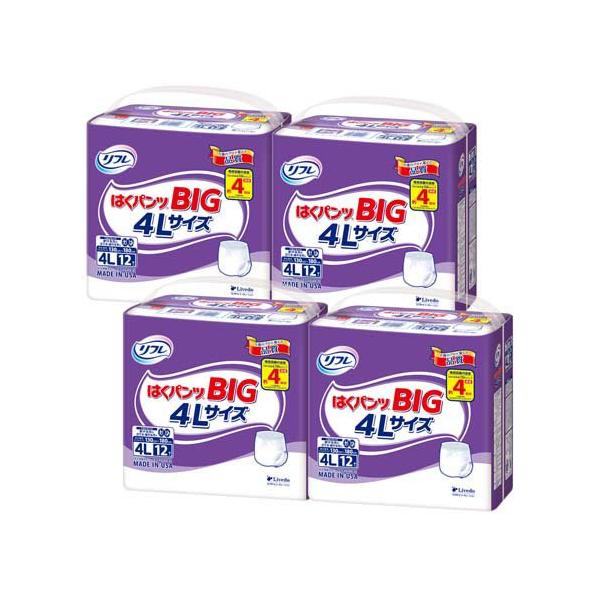 リフレ はくパンツ BIG 4Lサイズ ( 12枚入*4袋セット )/ リフレはく