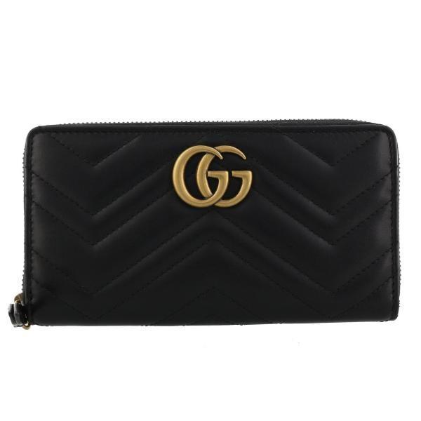 GUCCI（グッチ） 長財布 レディース GGマーモント ブラック 443123