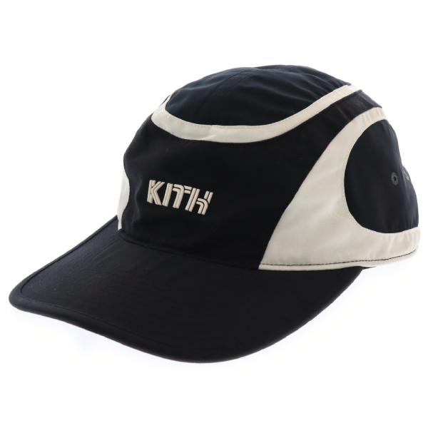 KITH（キス） Tech Nylon Cap ラバーロゴ ナイロンキャップ ブラック