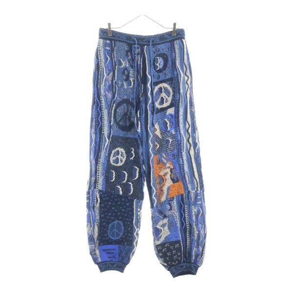 KAPITAL（キャピタル） 7F Boro Gauvy ニットパンツ ブルー EK-798