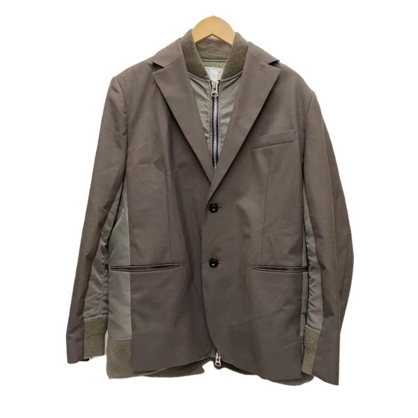 sacai◇テーラードジャケット/3/ポリエステル/BRW/24-03266M