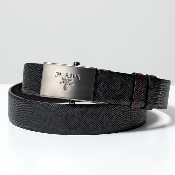 PRADA（プラダ） レザーベルト 2CM016 2FAD メンズ リバーシブル