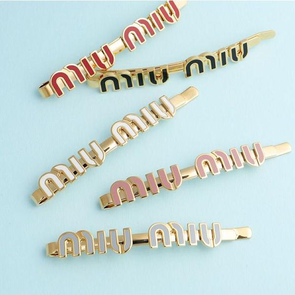 miu miu（ミュウミュウ） ヘアピン 5IF146 2F6T レディース エナメル