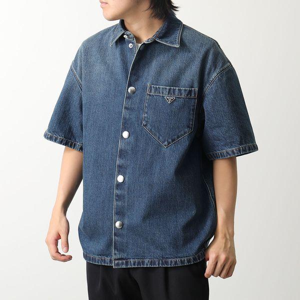 PRADA（プラダ） デニム シャツ GEC067 14EF メンズ トライアングル