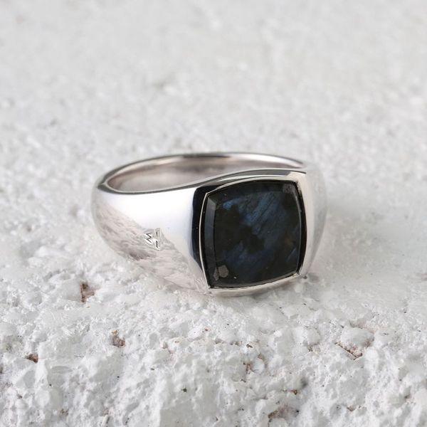 TOM WOOD（トムウッド） リング メンズ Kay Ring Black Larvikite ケイ