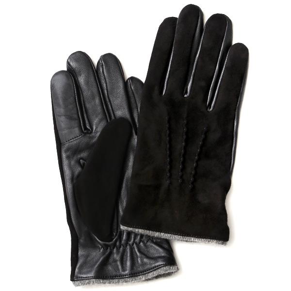 KURODA（クロダ） ヤギ革 手袋 メンズ スマホ対応 カシミヤ50％裏地