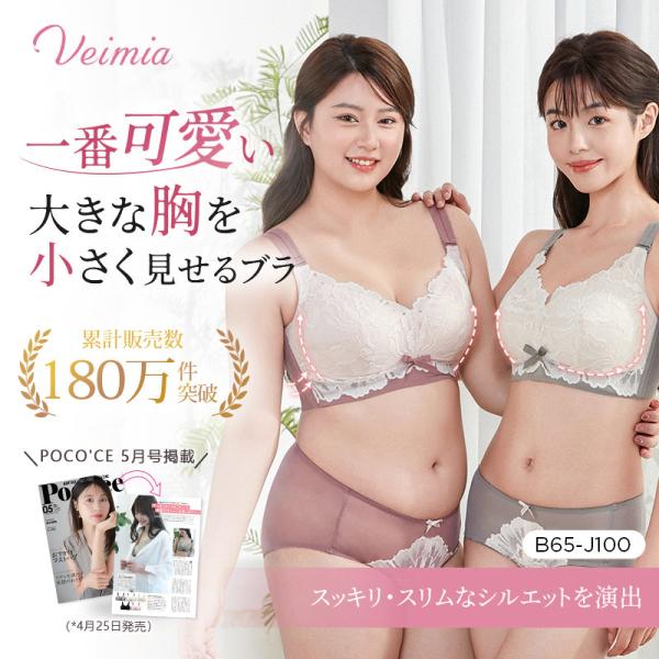 Veimia（ヴェーミア） 小さく見せるブラ【 B-Jカップ】ブラジャー