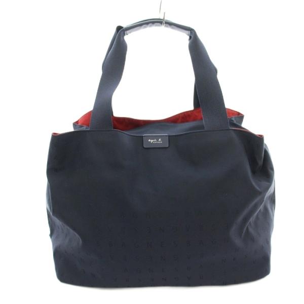 agnes b.】ドット柄 ナイロンエナメル 2wayボストンショルダーバック