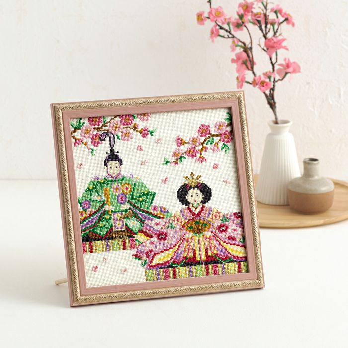 クロスステッチフレーム＜五月人形の段飾り＞ | リバティ 生地、編み物