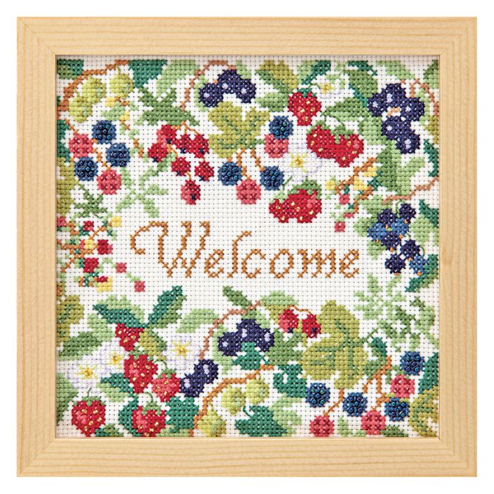 クロスステッチフレーム＜睡蓮の池＞ | リバティ 生地、編み物、刺繍